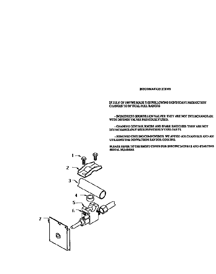 Gas Control Valve Detail Diagram and Parts List for RDDS30V  Thermador Range
