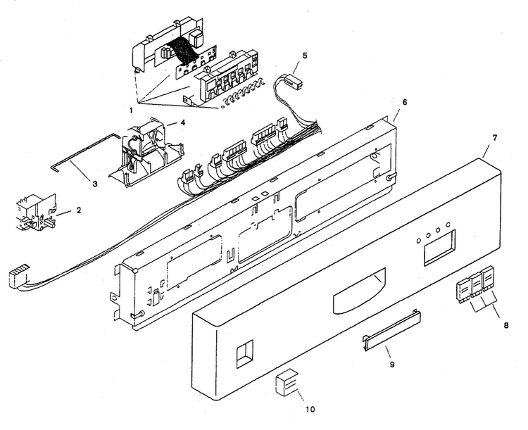 Fascia Panel Diagram and Parts List for SHU3305UC 06 Bosch Dishwasher