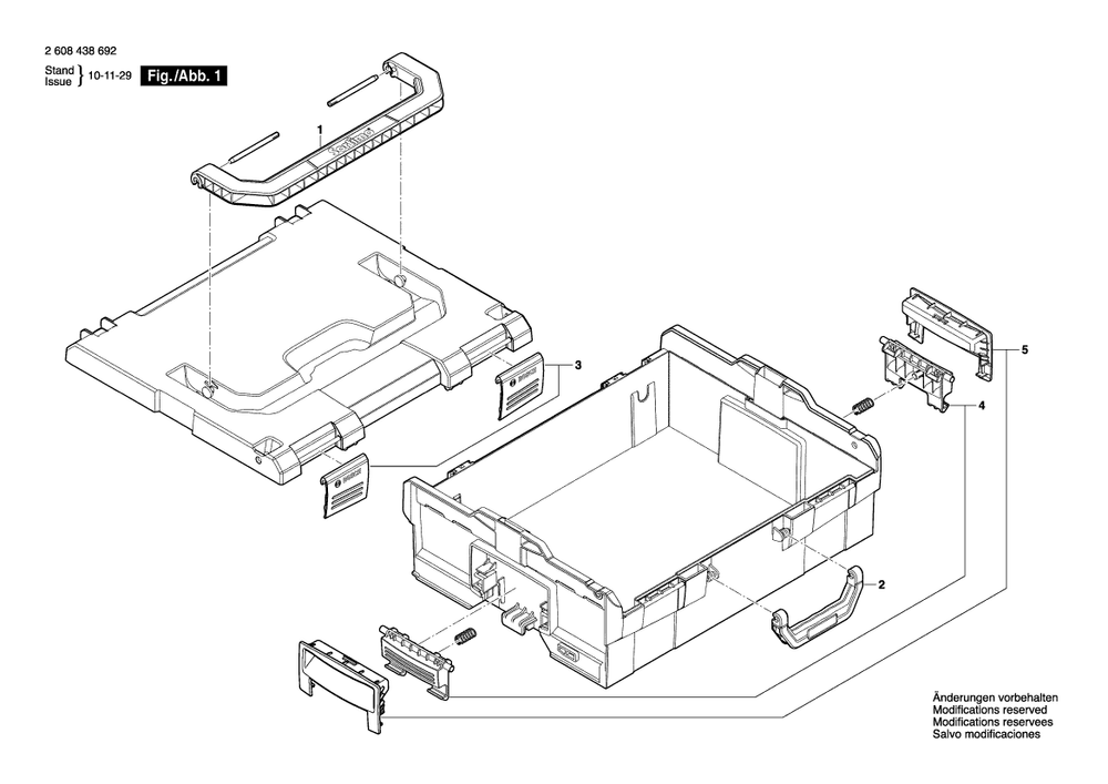 Diagram Diagram and Parts List for L-BOXX136 2 608 438 692 Bosch Miscellaneous
