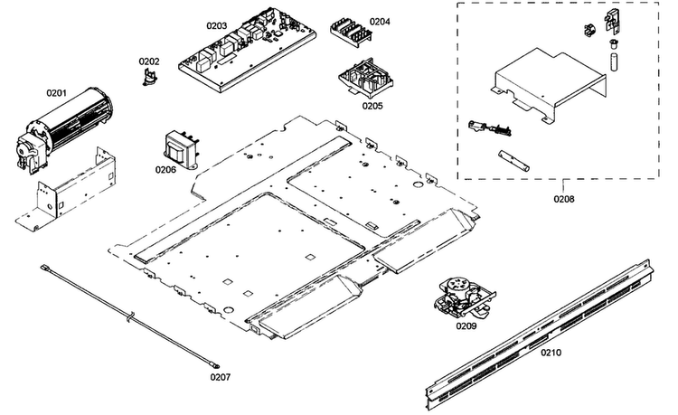 Pcb Assy Diagram and Parts List for ME301EB01  Thermador Wall Oven