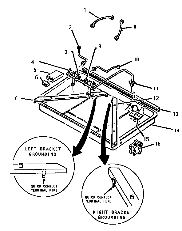 Section 14 Diagram and Parts List for GG3002  Thermador Cooktop