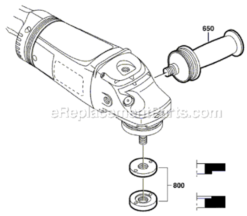 Page B Diagram and Parts List for 1853-5 0601852B61 Bosch Angle Grinder