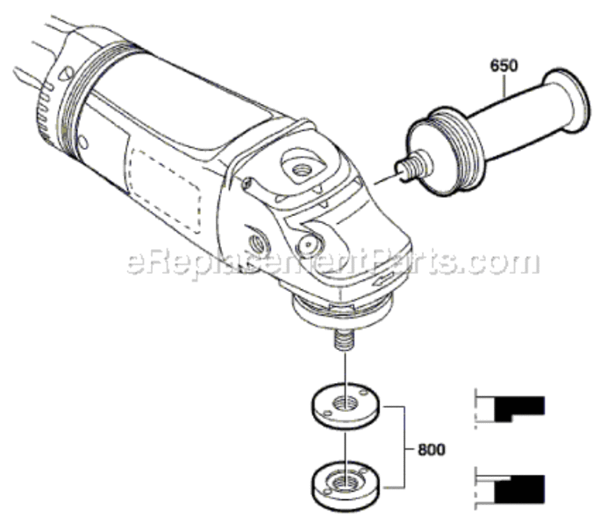 Page B Diagram and Parts List for 1853-6 0601852B39 Bosch Angle Grinder