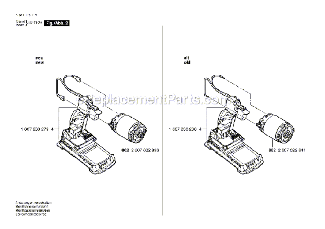 Page B Diagram and Parts List for 18636-02  Bosch Hammer Drill