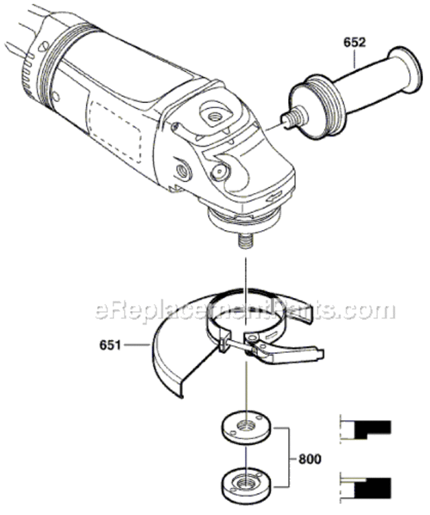 Page B Diagram and Parts List for 1873-6 0601852C60 Bosch Angle Grinder