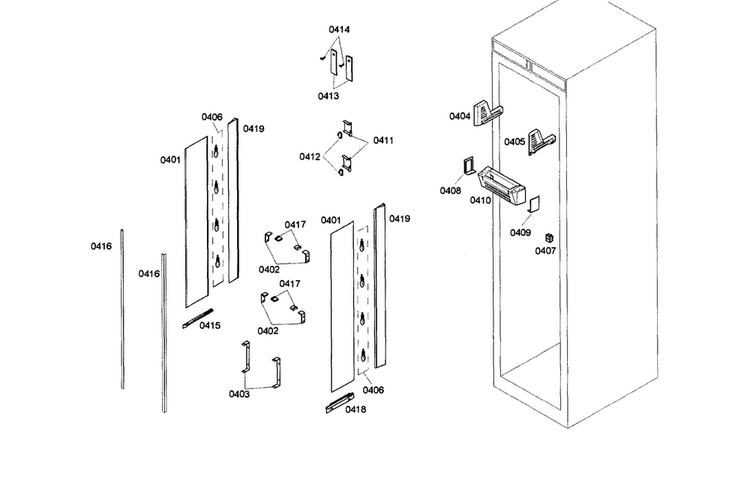 Lighting Diagram and Parts List for T24IR70NSP 26 Thermador Refrigerator