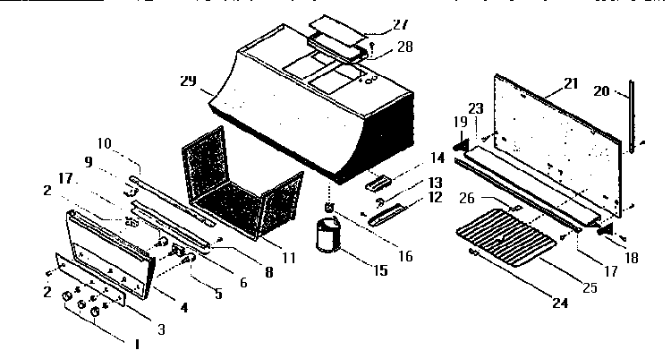 Replacement Parts Diagram and Parts List for H-63A  Thermador Range Hood