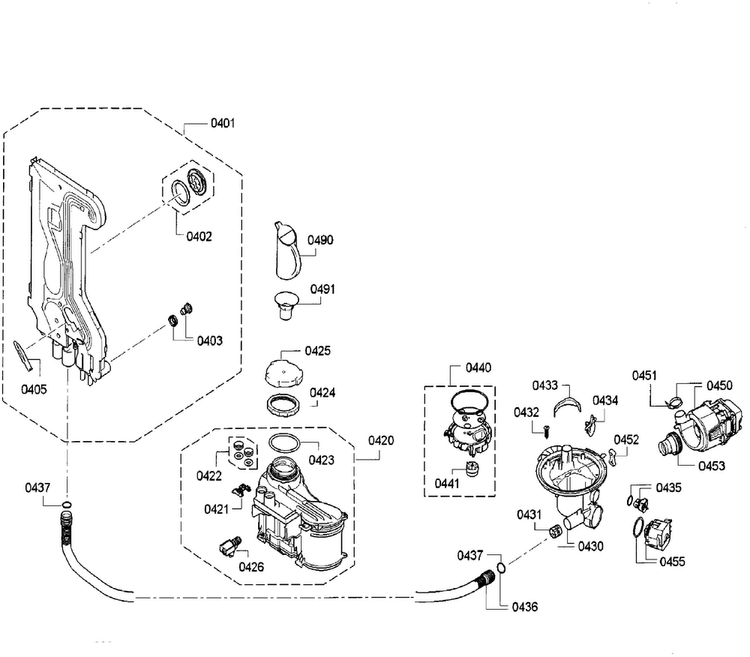 Pump Diagram and Parts List for SPX5ES55UC 26 Bosch Dishwasher
