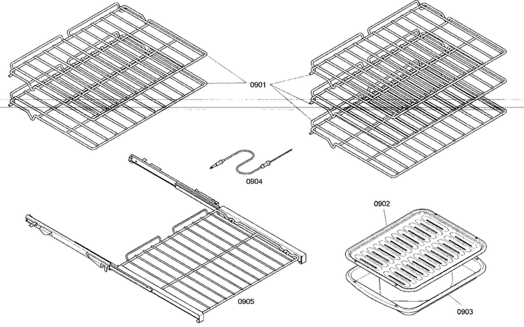Shelfs Diagram and Parts List for MED272EB01  Thermador Wall Oven