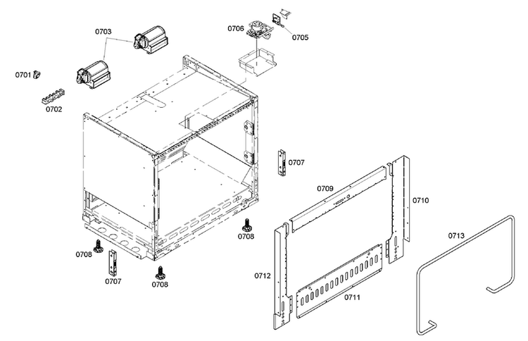 Cabinet Assy Diagram and Parts List for PRD366EHC 05 Thermador Range