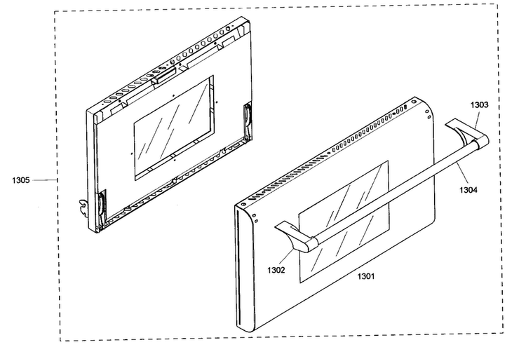 Large Door Diagram and Parts List for PRG486EDG01  Thermador Range
