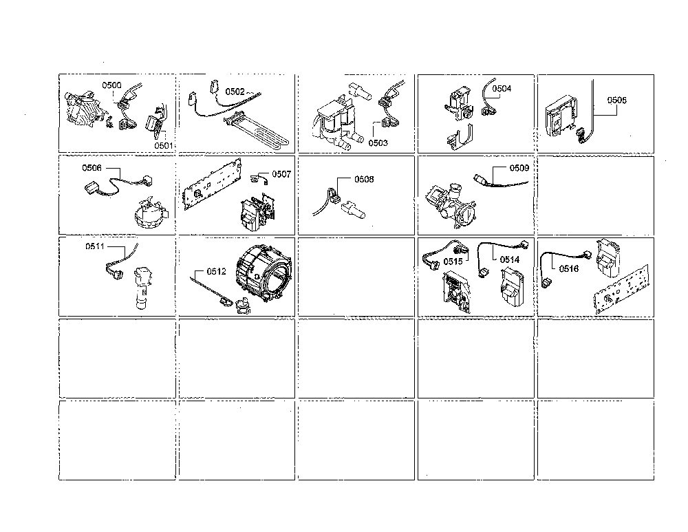Cable harness Diagram and Parts List for WAW285H2UC 12 Bosch Washer