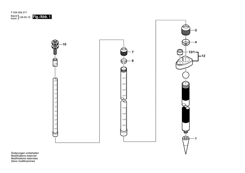 Diagram Diagram and Parts List for 4212TMA F 034 056 217 Bosch Tool Stand & Cart