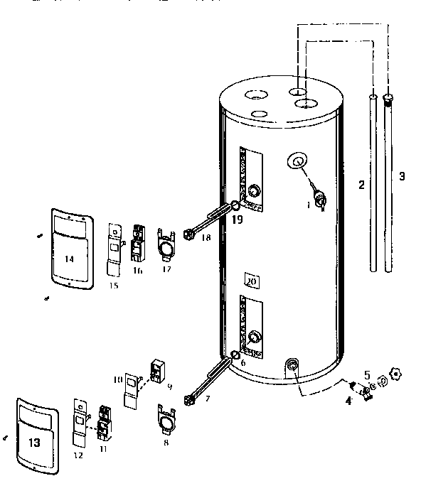 Kenmore Power Miser 5 Diagram and Parts List for 153324660  Kenmore Water Heater