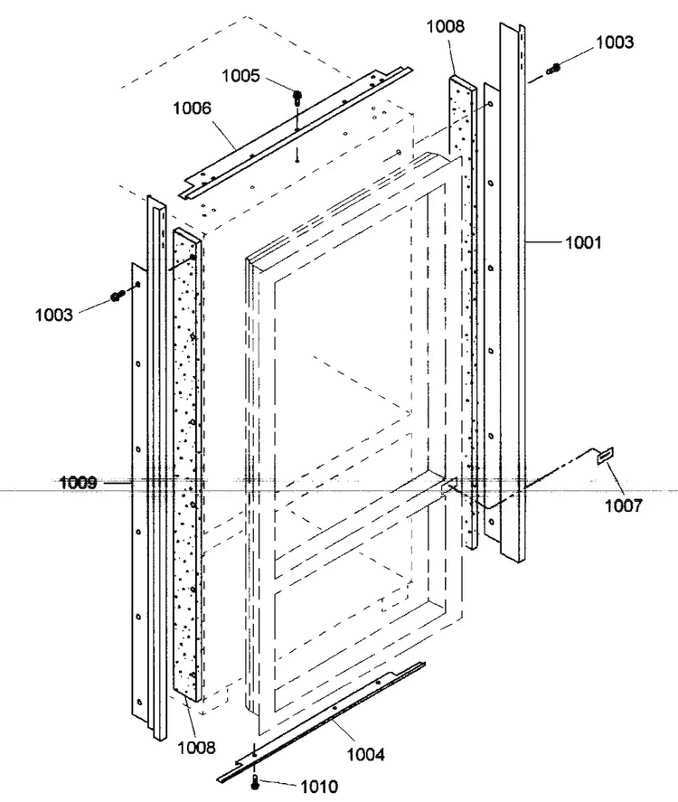 Trim Asy Diagram and Parts List for KBULT3665E01  Thermador Refrigerator