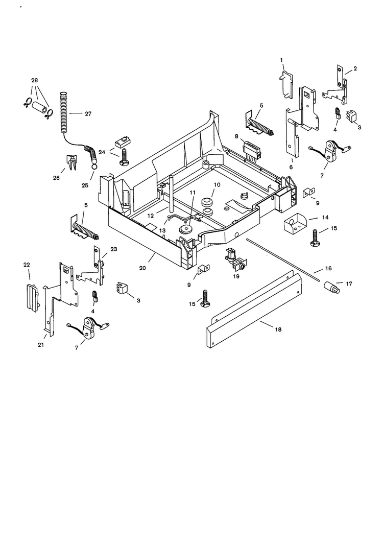 Base Diagram and Parts List for SHU4022UC 06 Bosch Dishwasher