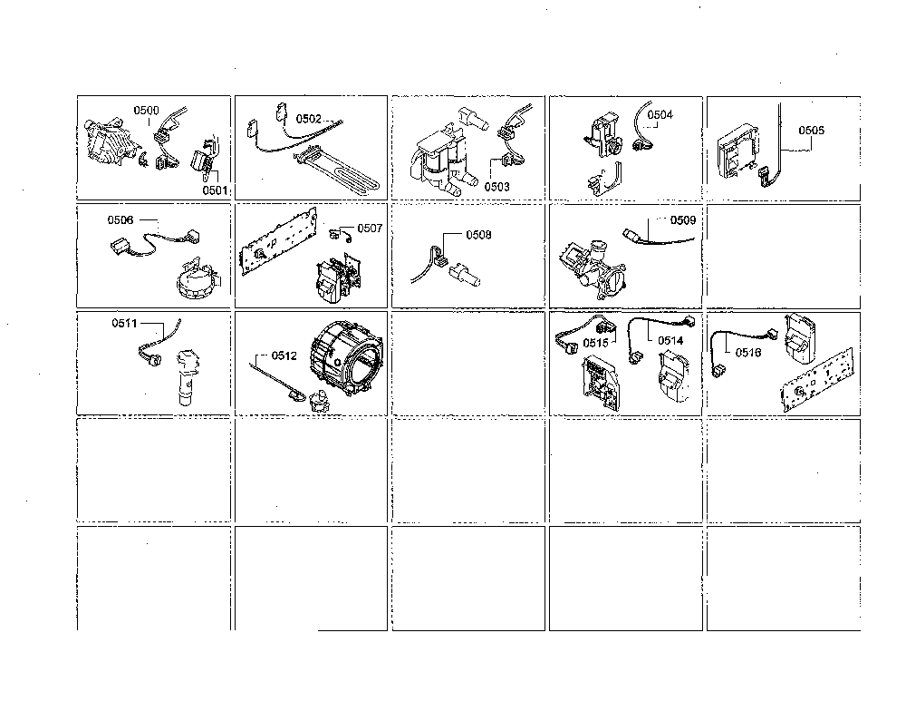 Cable harness Diagram and Parts List for WAW285H2UC 09 Bosch Washer