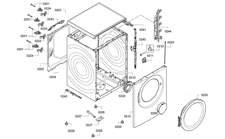 Base Assy Diagram and Parts List for WAP24202UC 11 Bosch Washer