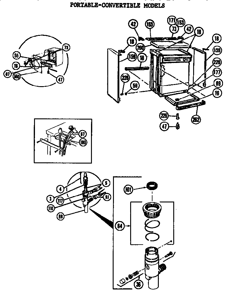 Door/panels Diagram and Parts List for CP888000  Thermador Dishwasher