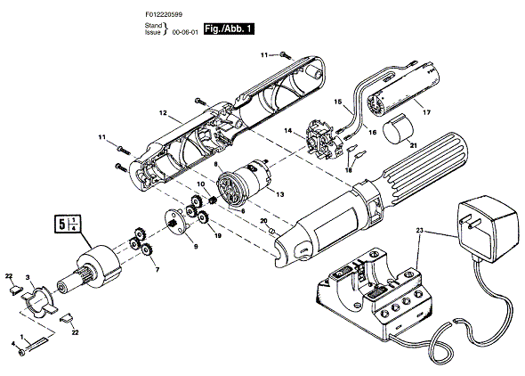 Bosch 2205type2 (F012220599) Diagram and Parts List for 2205 (TYPE 2)(F012220599) Bosch Cordless Drill