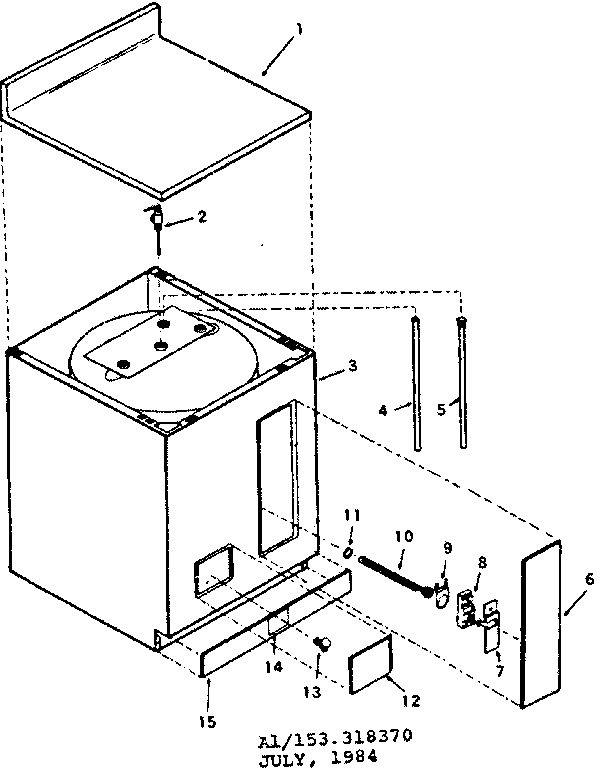 Replacement Parts Diagram and Parts List for 153318370  Kenmore Water Heater
