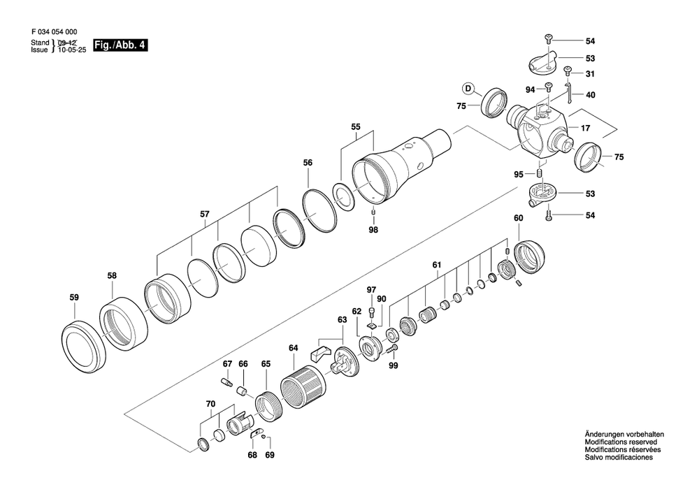 Diagram 4 Diagram and Parts List for 77-337 F 034 054 S01 Bosch Miscellaneous