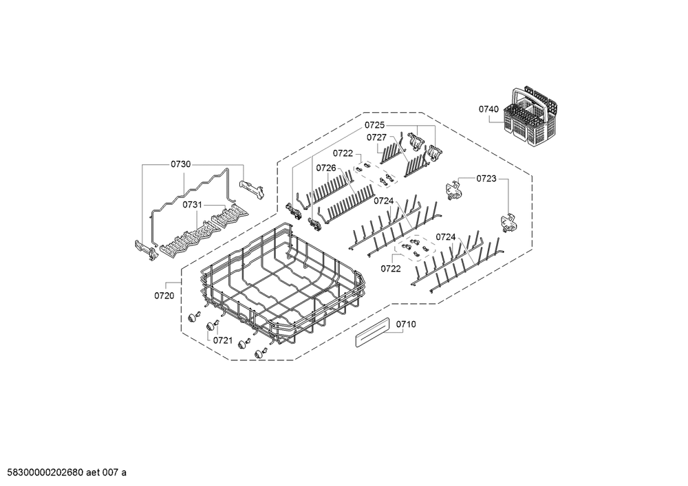 Diagram 3 Diagram and Parts List for SHEM78WH5N-32  Bosch Dishwasher