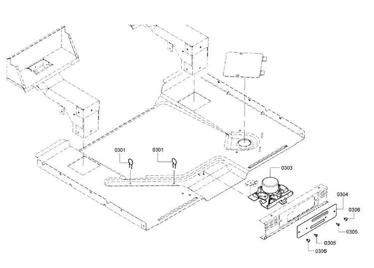 Latch Assy Diagram and Parts List for HGI8054UC 01 Bosch Range