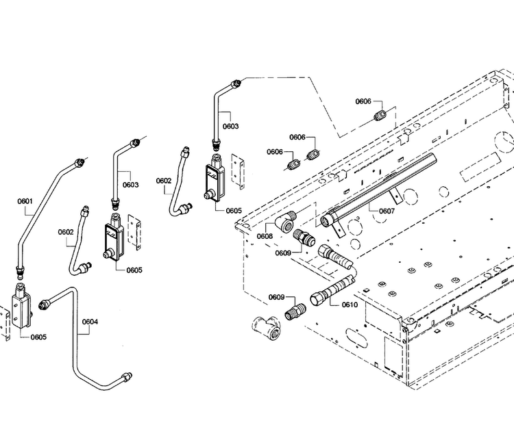 Manifold Assy Diagram and Parts List for PRG366JG 01 Thermador Range