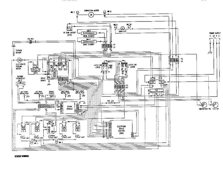 Wiring Diagram Diagram and Parts List for GSC30CVWC  Thermador Range