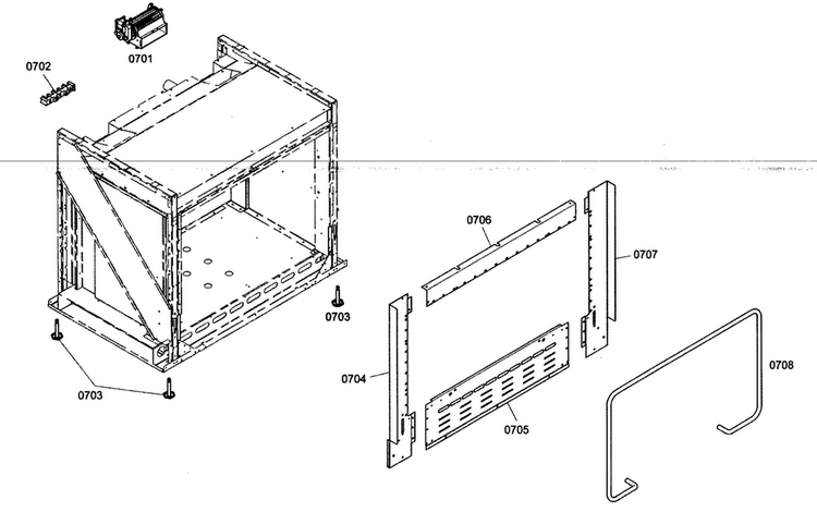 Inside Parts Diagram and Parts List for PRG366EH01  Thermador Range