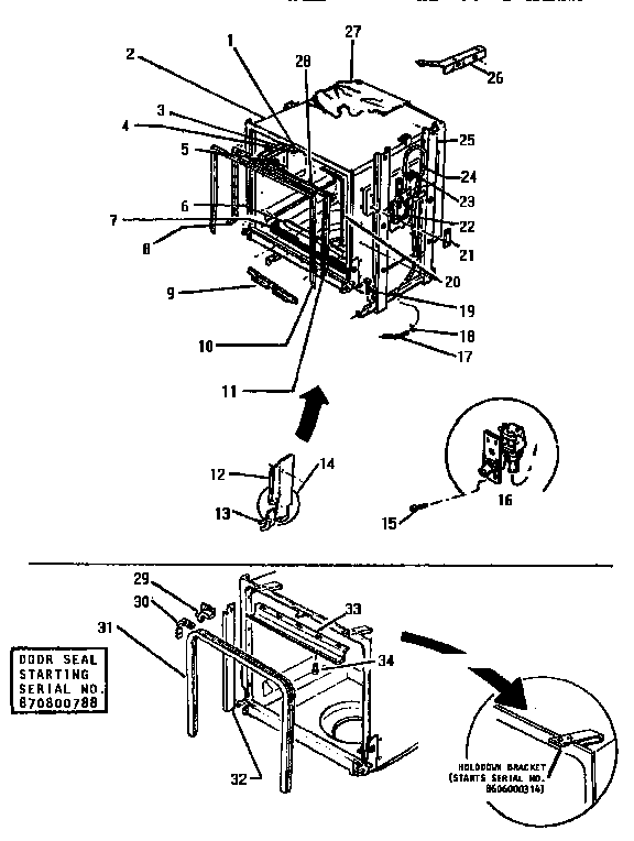 Tank Parts, All Models Diagram and Parts List for WKD2700  Thermador Dishwasher