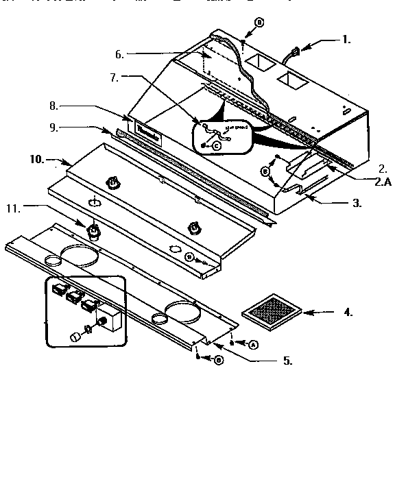 Model H36hqw Diagram and Parts List for H36HQW  Thermador Range Hood
