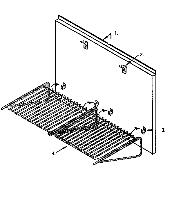 Keep Hot Shelf Accessory Diagram and Parts List for H48HQW  Thermador Range Hood