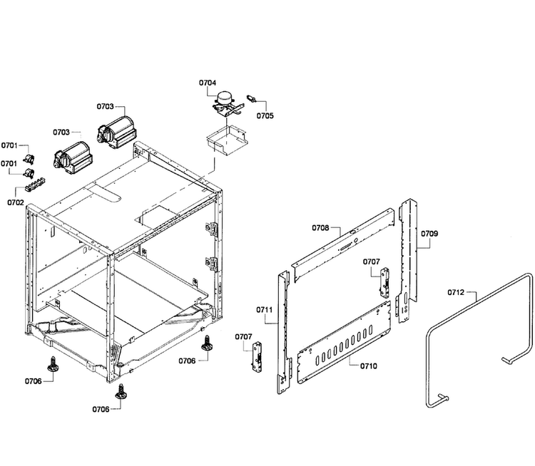 Cabinet Assy Diagram and Parts List for PRD304GHU 04 Thermador Range