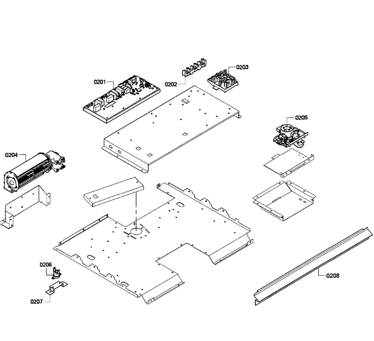 Pcb's Assy Diagram and Parts List for HBN3450UC 05 Bosch Wall Oven