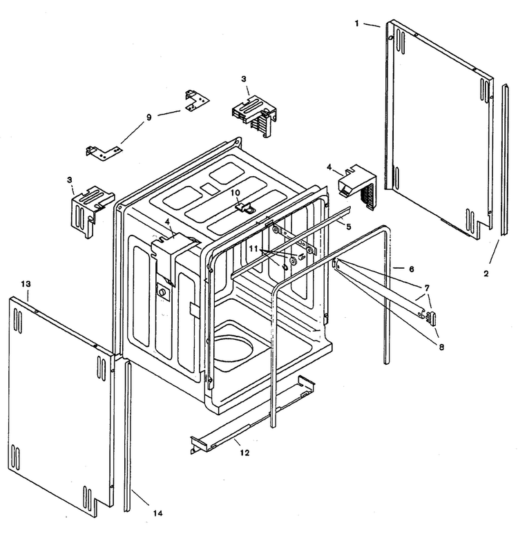 Tank Assy Diagram and Parts List for SHU3336UC 06 Bosch Dishwasher