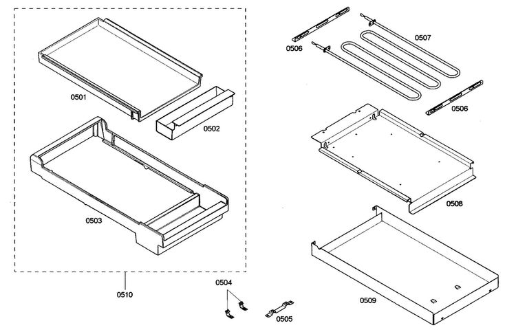 Grille Assy Diagram and Parts List for PRD364EDHU03  Thermador Range
