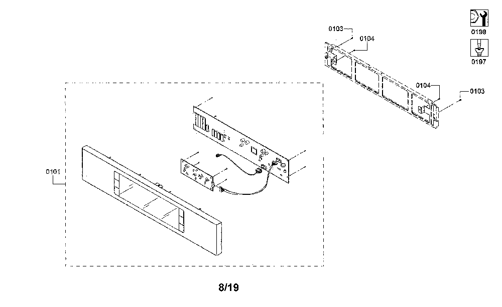 Control assembly Diagram and Parts List for HMCP0252UC 03 Bosch Microwave