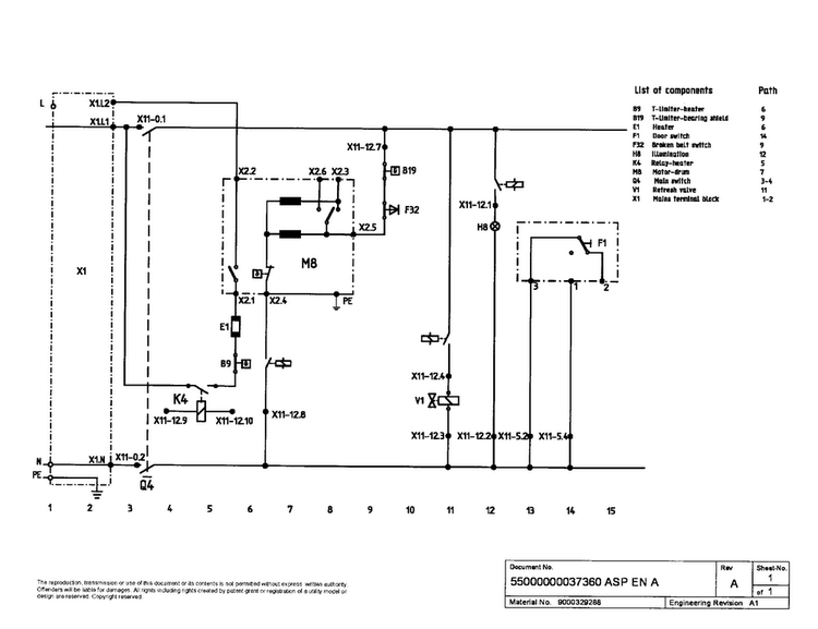 Wiring Diagram Diagram and Parts List for WTMC8330US 05 Bosch Dryer