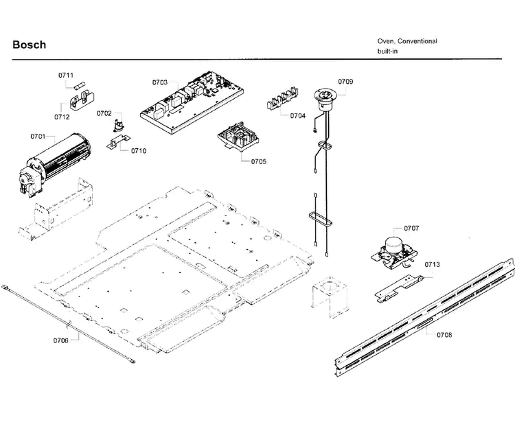 Pcb Asy Diagram and Parts List for HBL5750UC 09 Bosch Microwave