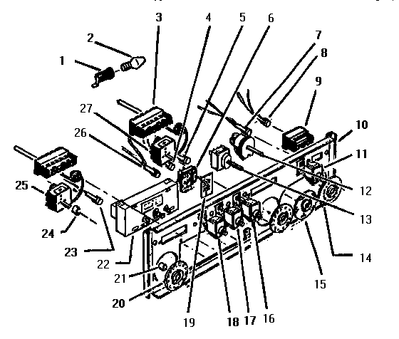 Control Panel, Rear Diagram and Parts List for CMT231-01  Thermador Microwave