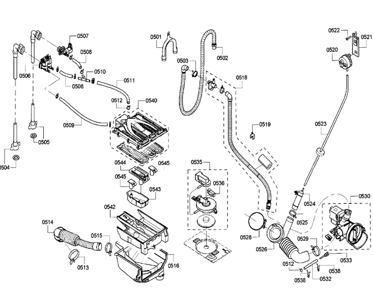Pump Diagram and Parts List for WFVC6450UC 27 Bosch Washer
