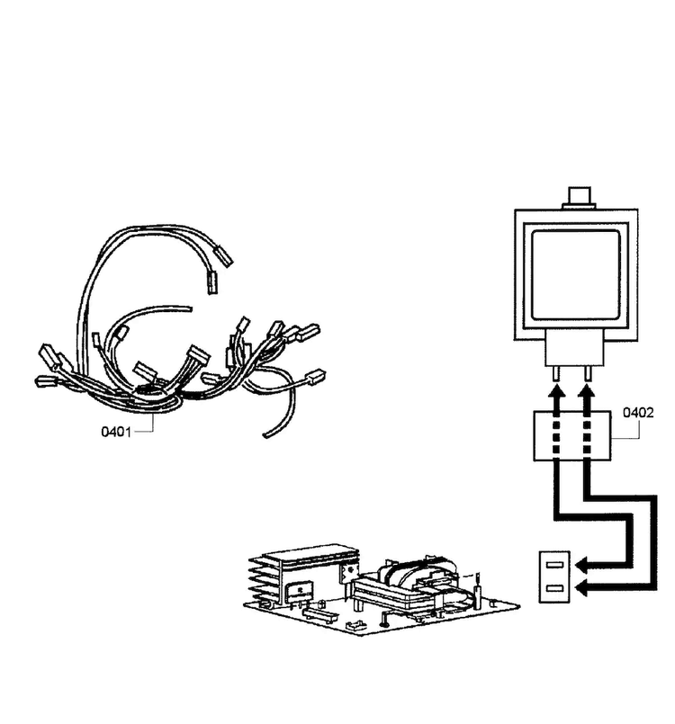 Wiring Diagram and Parts List for HMB8050 01 Bosch Microwave