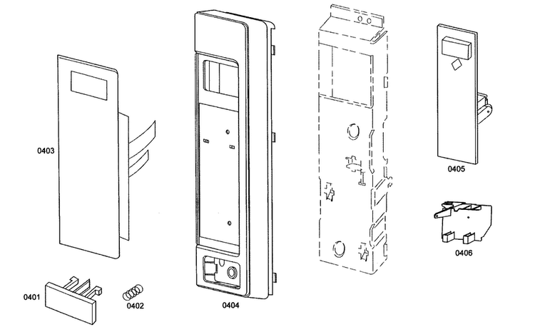 Keypad Diagram and Parts List for MEM271EB01  Thermador Microwave