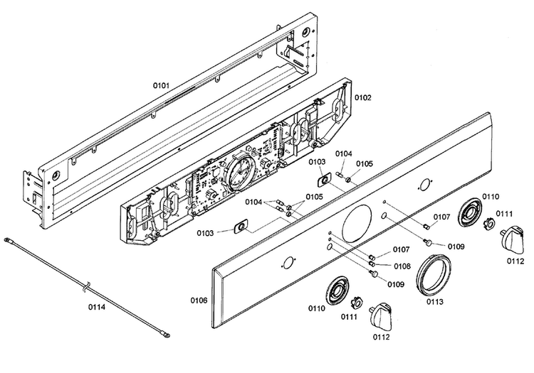 Control Panel Diagram and Parts List for POM301 02 Thermador Microwave