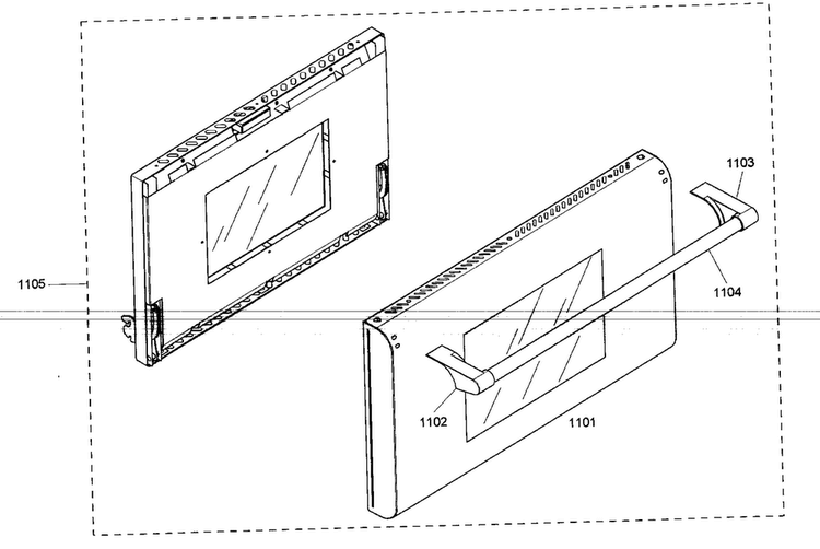 Large Door Diagram and Parts List for PRD486ELG01  Thermador Range