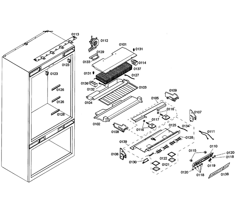 Control Assy Diagram and Parts List for T36IT71NNP 12 Thermador Refrigerator