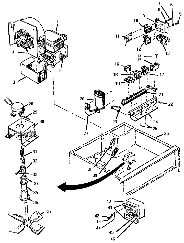 Power & Related Parts Diagram and Parts List for CMT231-01  Thermador Microwave