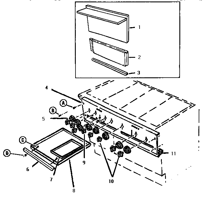 Control Panel & Related Parts Diagram and Parts List for GCR486GD  Thermador Range